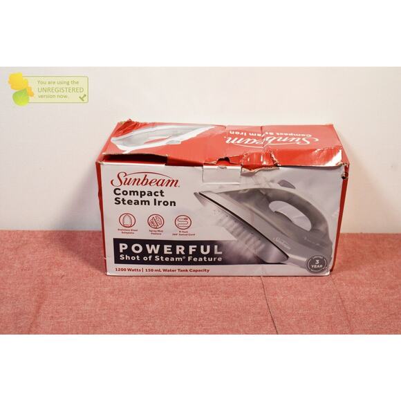 Sunbeam 1200W Compact Steam Iron with Shot of Steam Feature - Picture 6 of 8